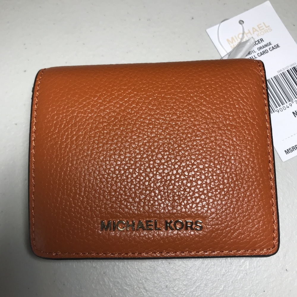 MICHAEL KORS Kors Mercer Leather Card Case - orang